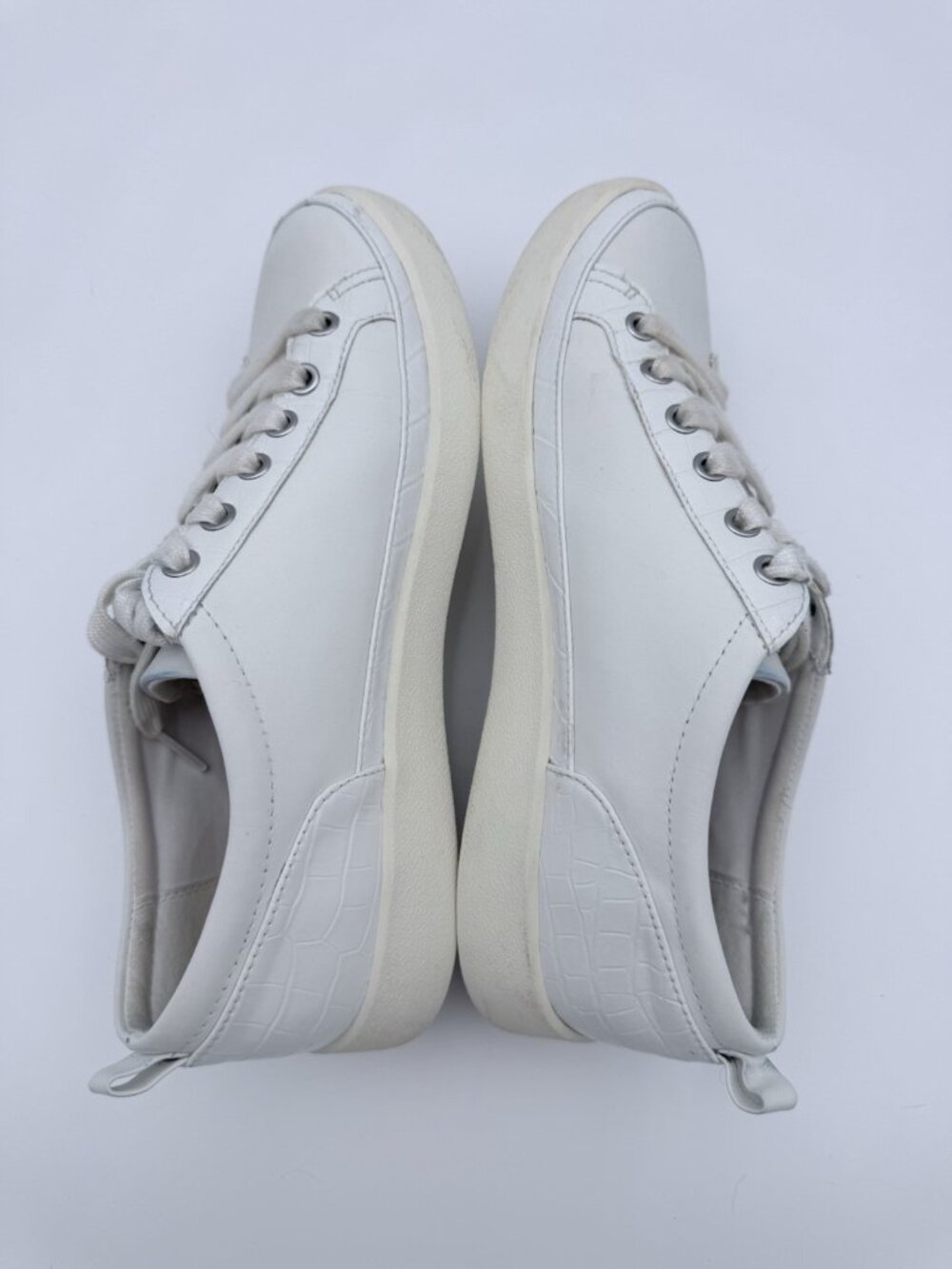 Vionic Women’s Winny White Leather Croc Embossed Platform Sneakers Sz 8.5 - Picture 6 of 9
